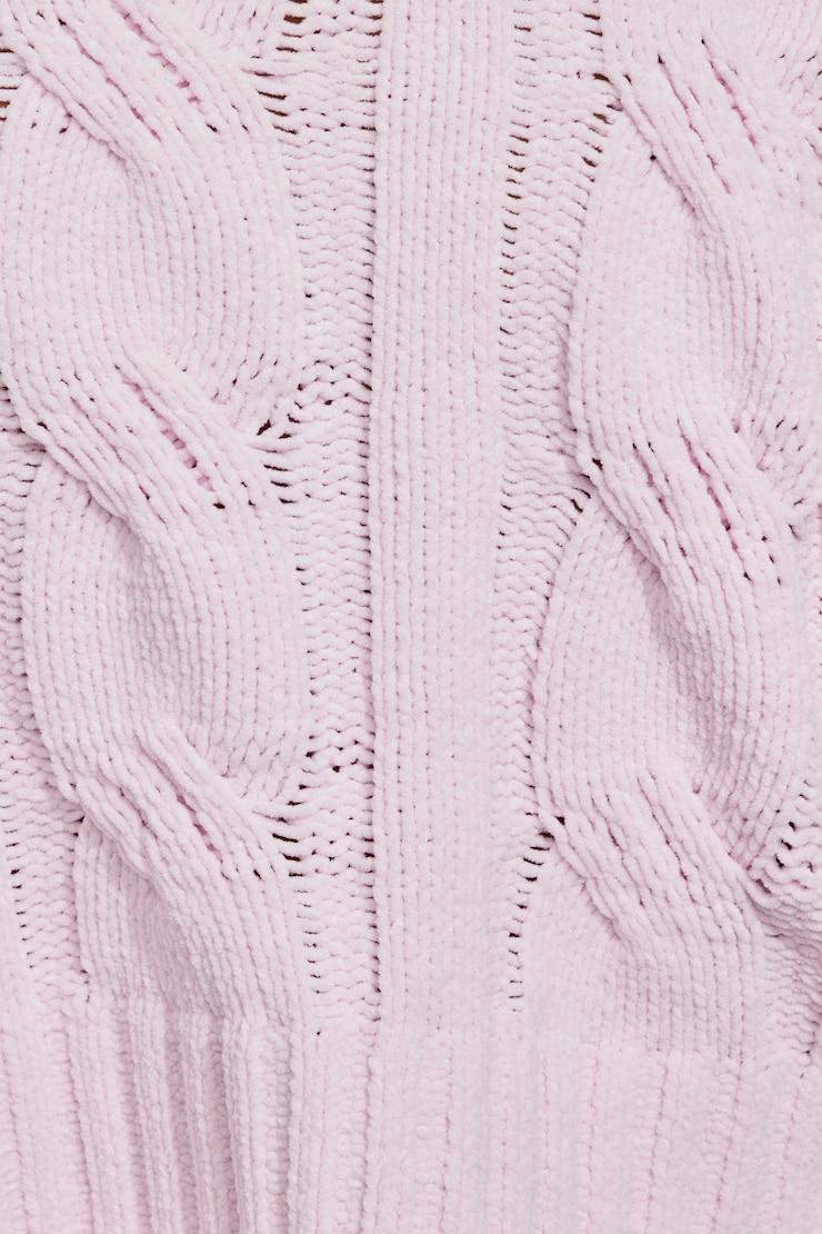 Chenille Cropped Cable Sweater Product Image