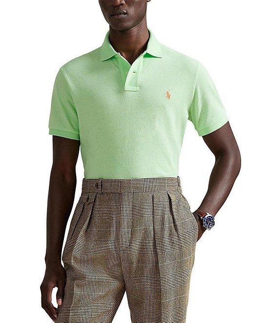 Polo Ralph Lauren Custom Slim Fit Solid Mesh Polo Shirt Product Image
