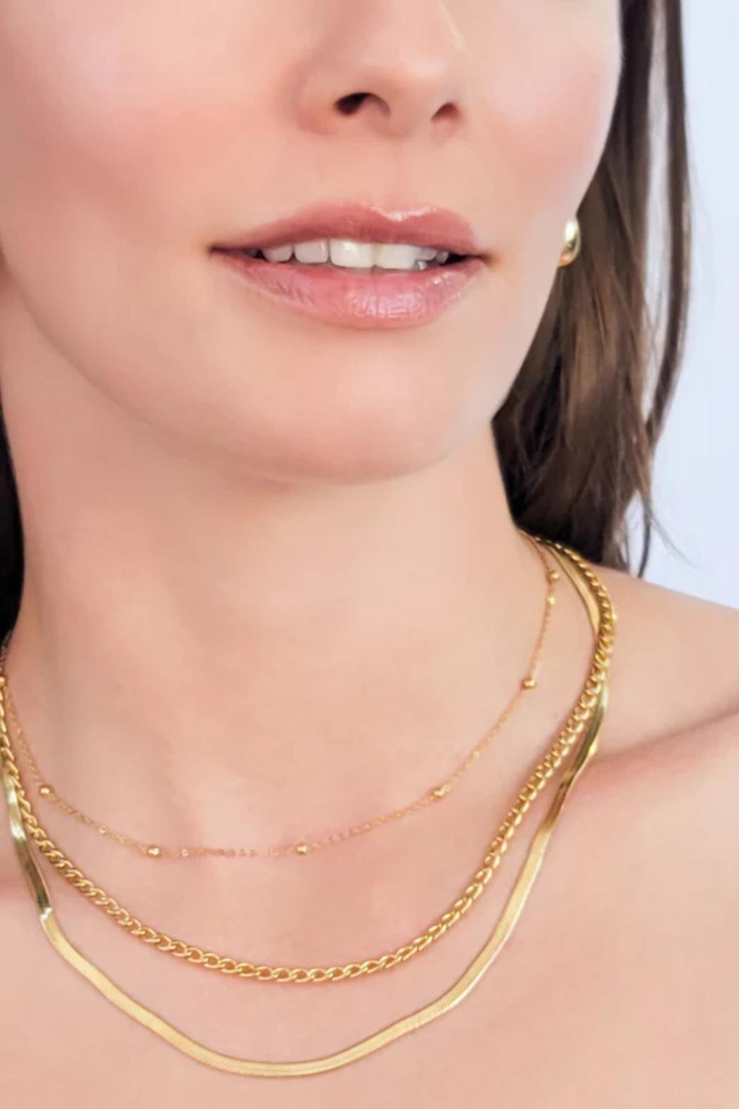 Water Resistant Layered Necklace Product Image
