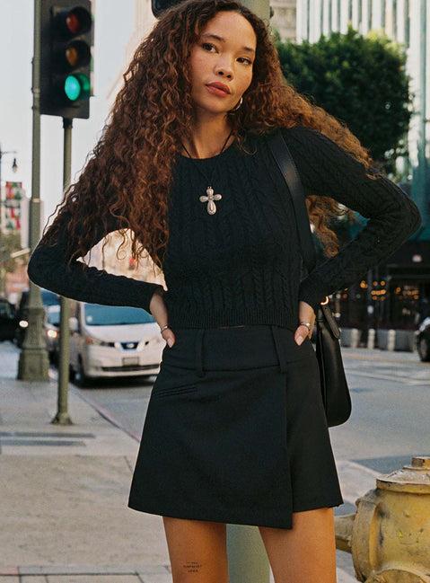 Kinzlee Mini Skirt Black Product Image