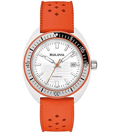 Bulova Mens Snorkel Quartz Mechanical Automatic Strap Watch Product Image