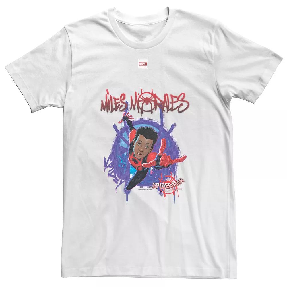 Big & Tall Marvel Spiderverse Miles Morales Splat Tee, Men's,  Product Image