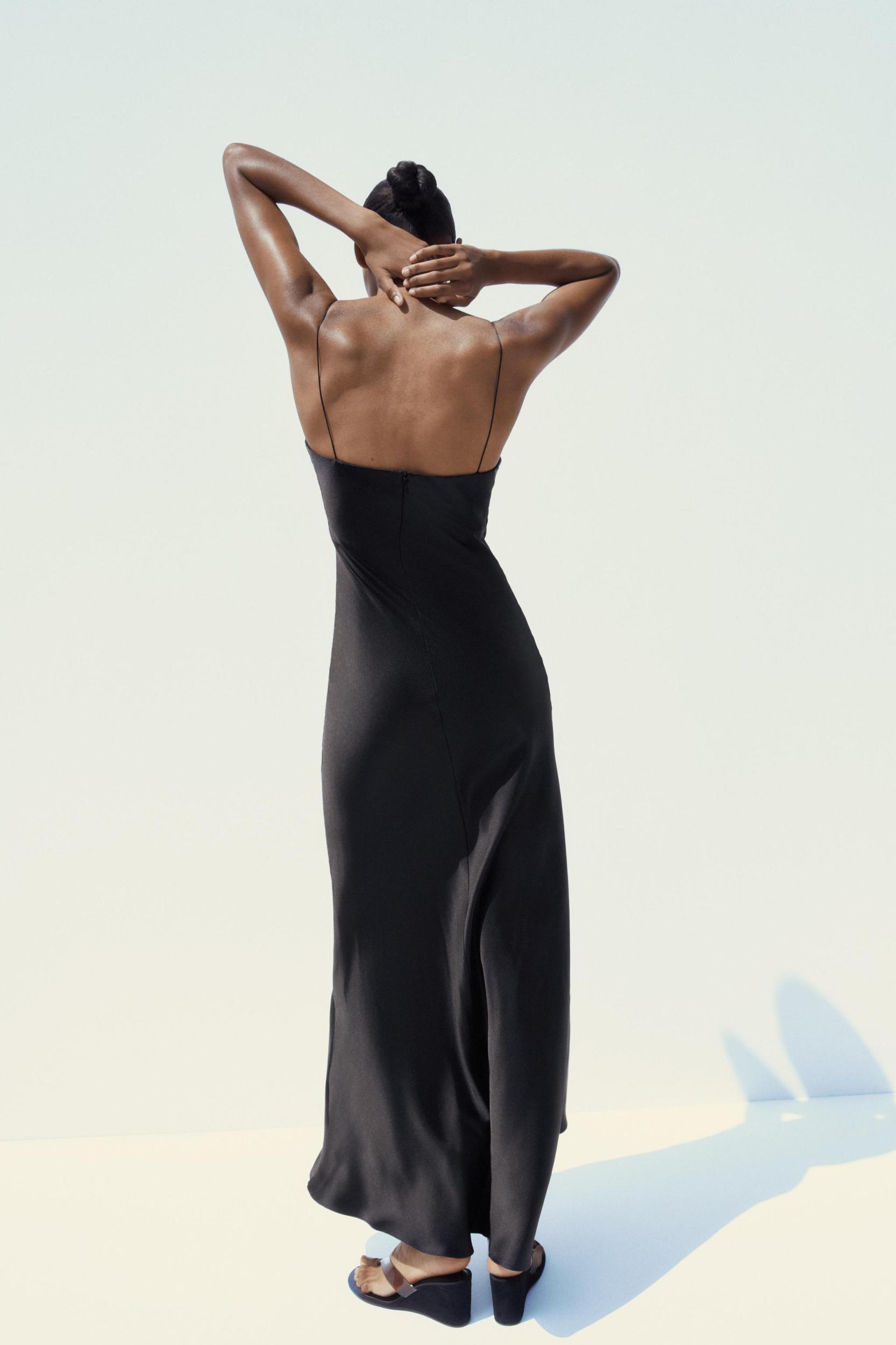 SATIN LONG DRESS Product Image