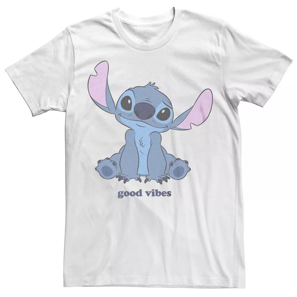 Disney's Lilo & Stitch Good Vibes Stitch Juniors' Boyfriend Graphic Tee, Women's, Size: XL, White Product Image