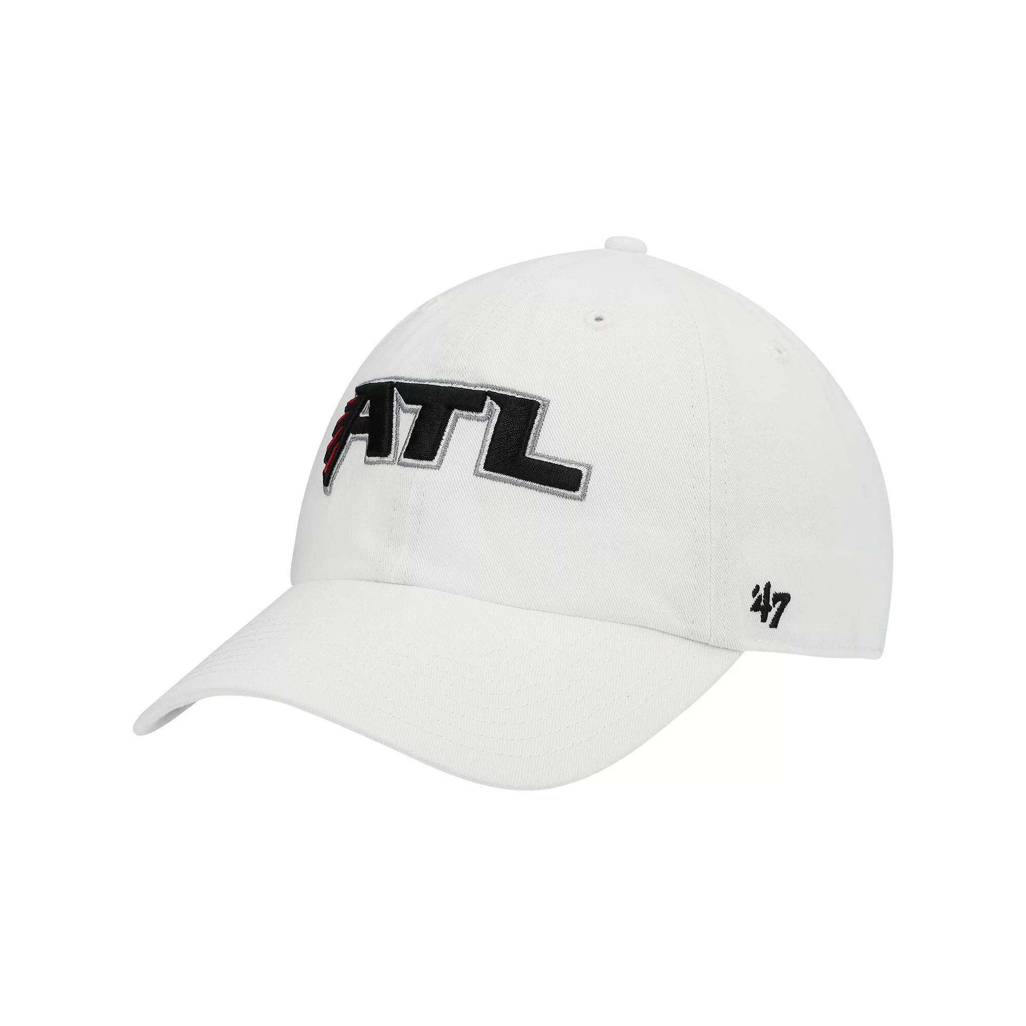 Men's '47 White Atlanta Falcons Clean Up Adjustable Hat Product Image