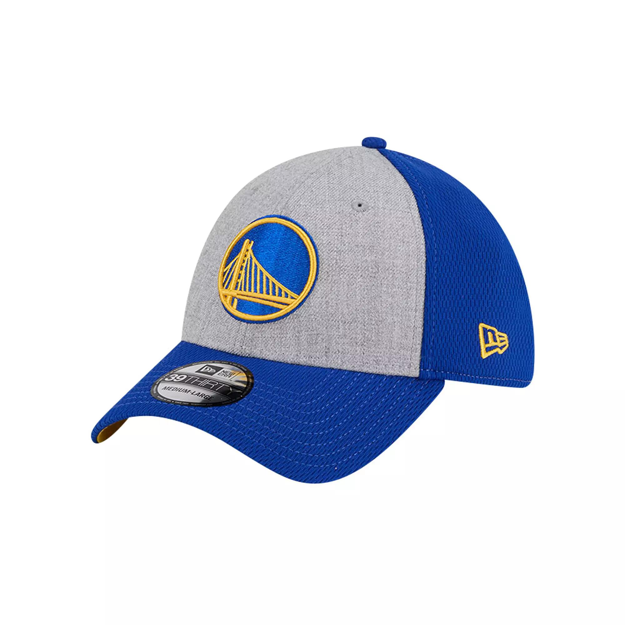 Men's New Era Heather Gray/Royal Golden State Warriors Two-Tone 39THIRTY Flex Hat, Size: Medium/Large, Grey Product Image