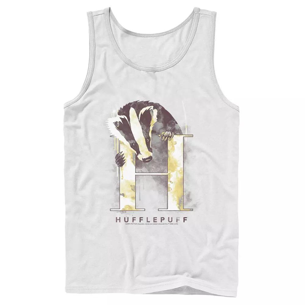 Men's Harry Potter Hufflepuff House Watercolor Tank Top,  Product Image