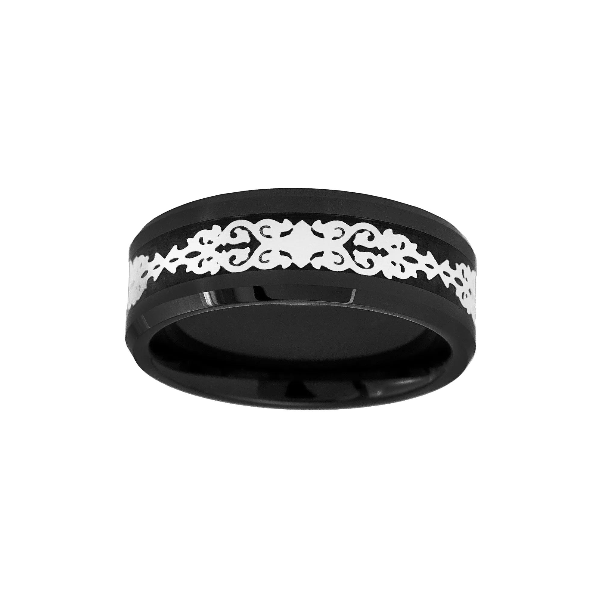 Gold LLC Black Ceramic and White Immersion-Plated Stainless Steel Band - Men, Men's,  Product Image