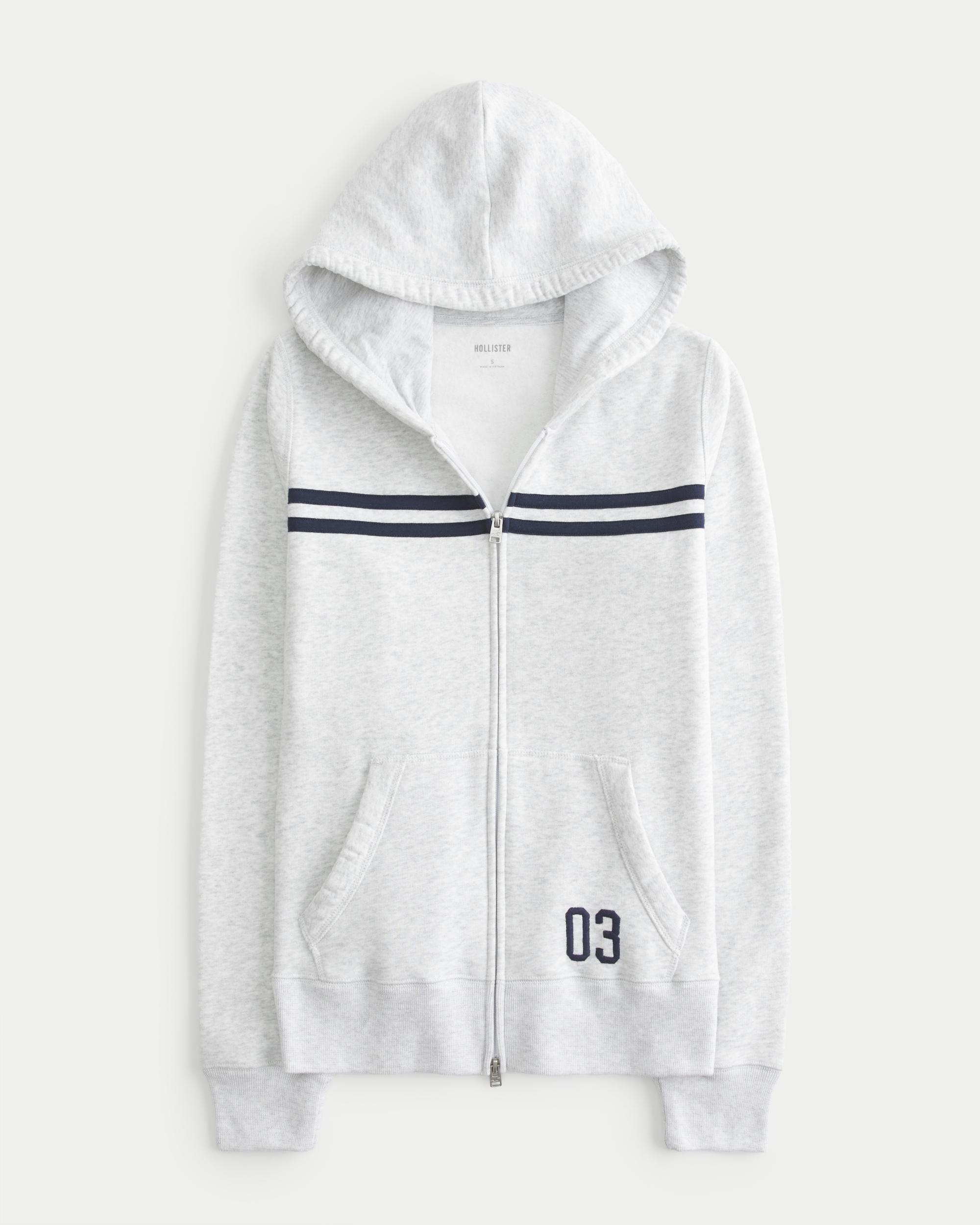 Slim Striped 1998 Graphic Zip-Up Hoodie Product Image