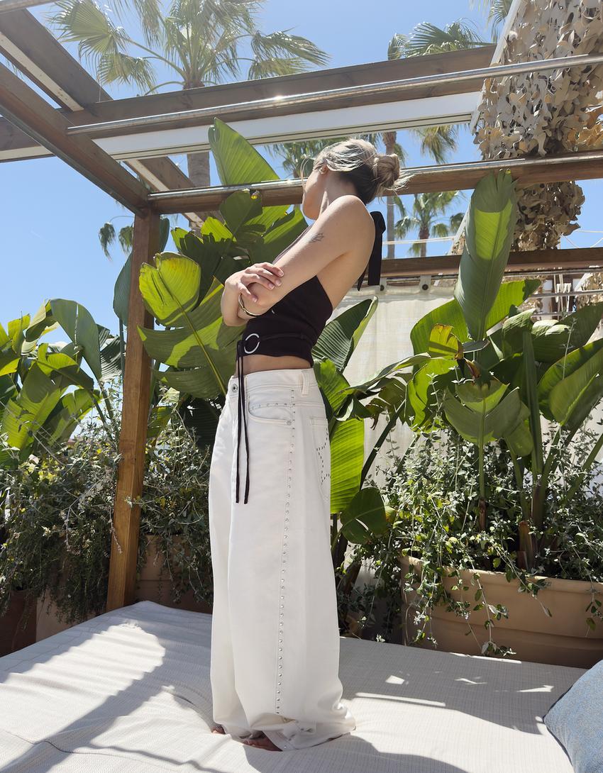 Studded barrel pants Product Image