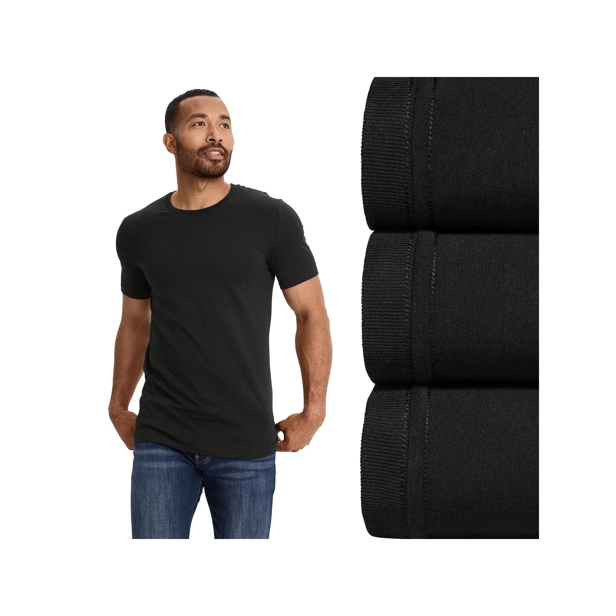 Men's Jockey 3-Pack Cotton Stretch Crew Neck Undershirt,  Product Image