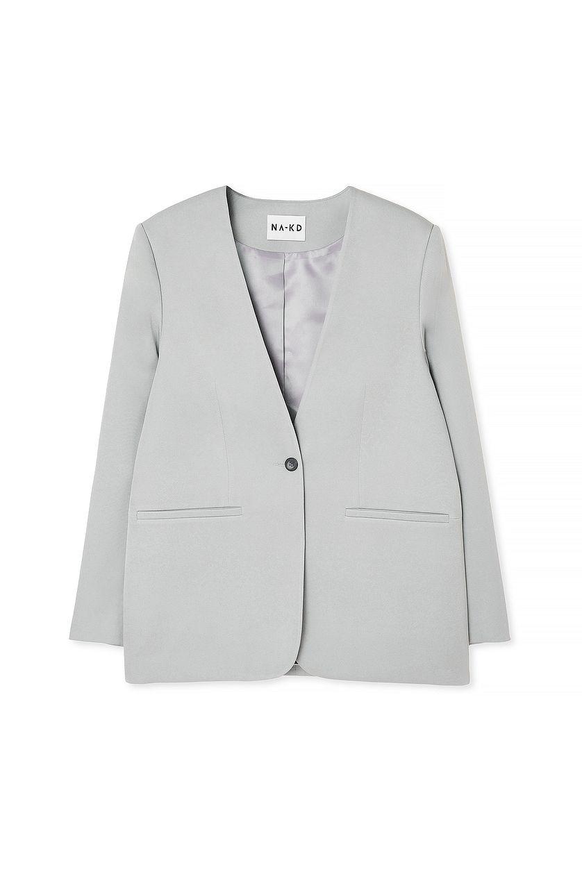 Straight Oversized No Lapel Blazer Product Image