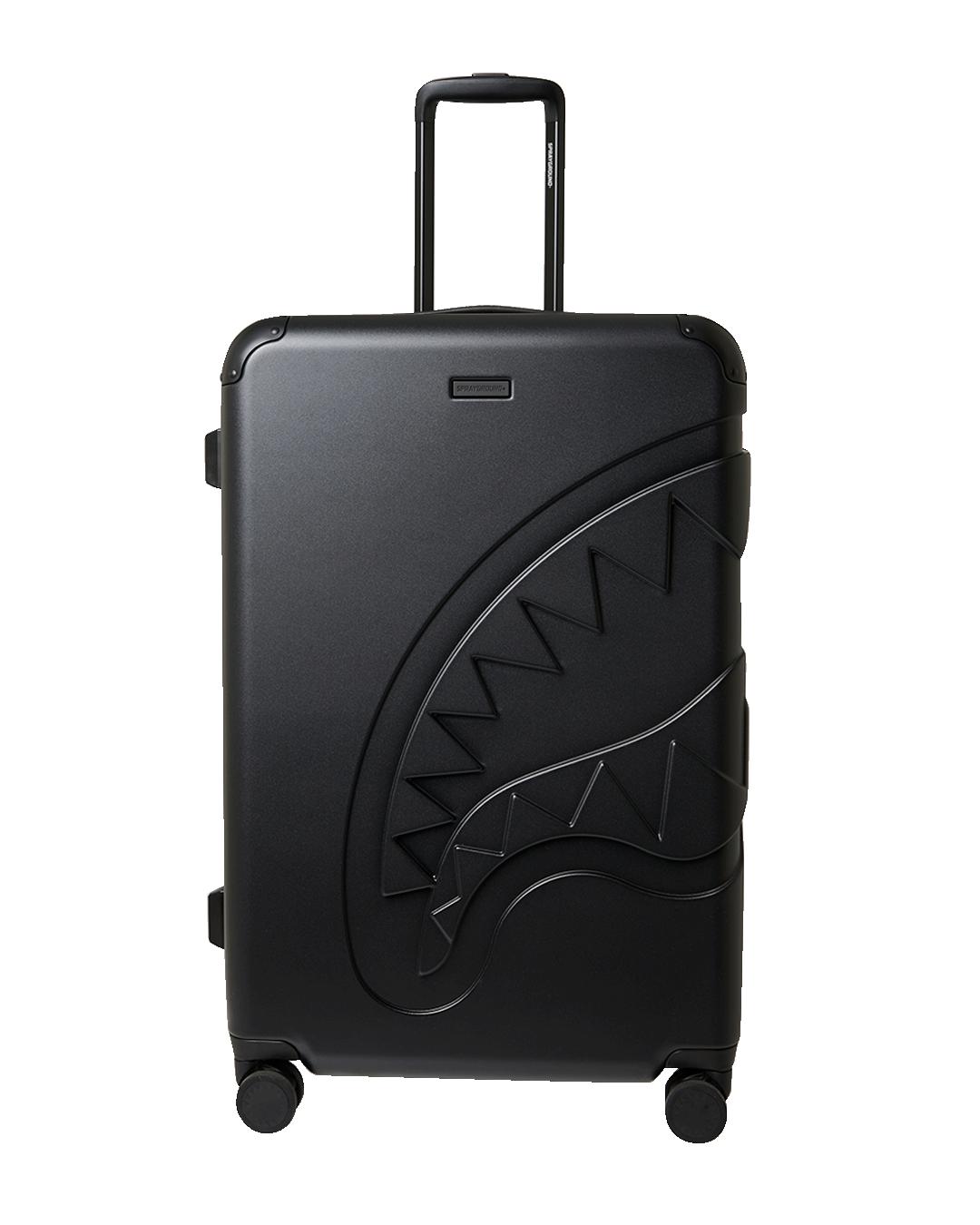 THE JOURNEY BEGINS SHARKITECTURE CARRY-ON LUGGAGE BLACK WITH EXTRA STICKERS Product Image
