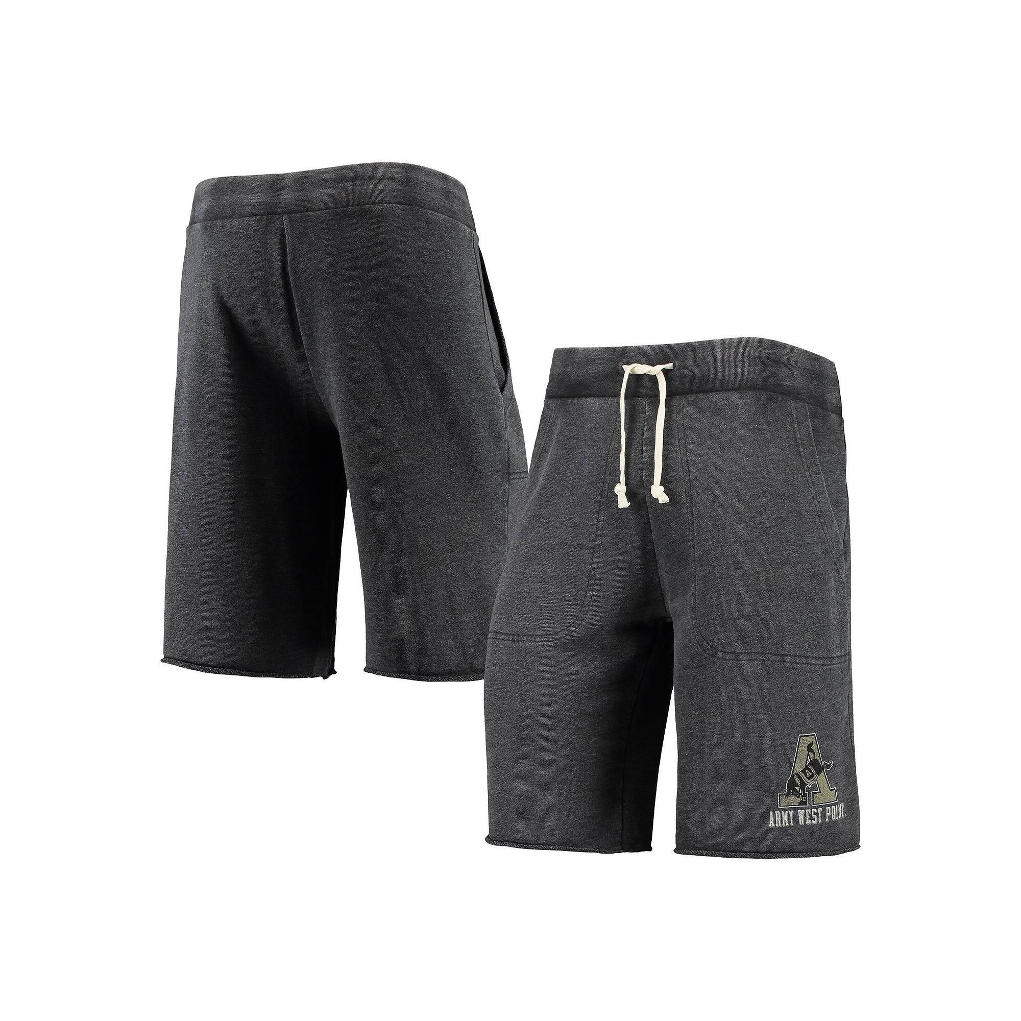 Men's Heathered Black Alternative Apparel Army Black Knights Victory Lounge Shorts, Size: Small, Nc2 Charco Product Image