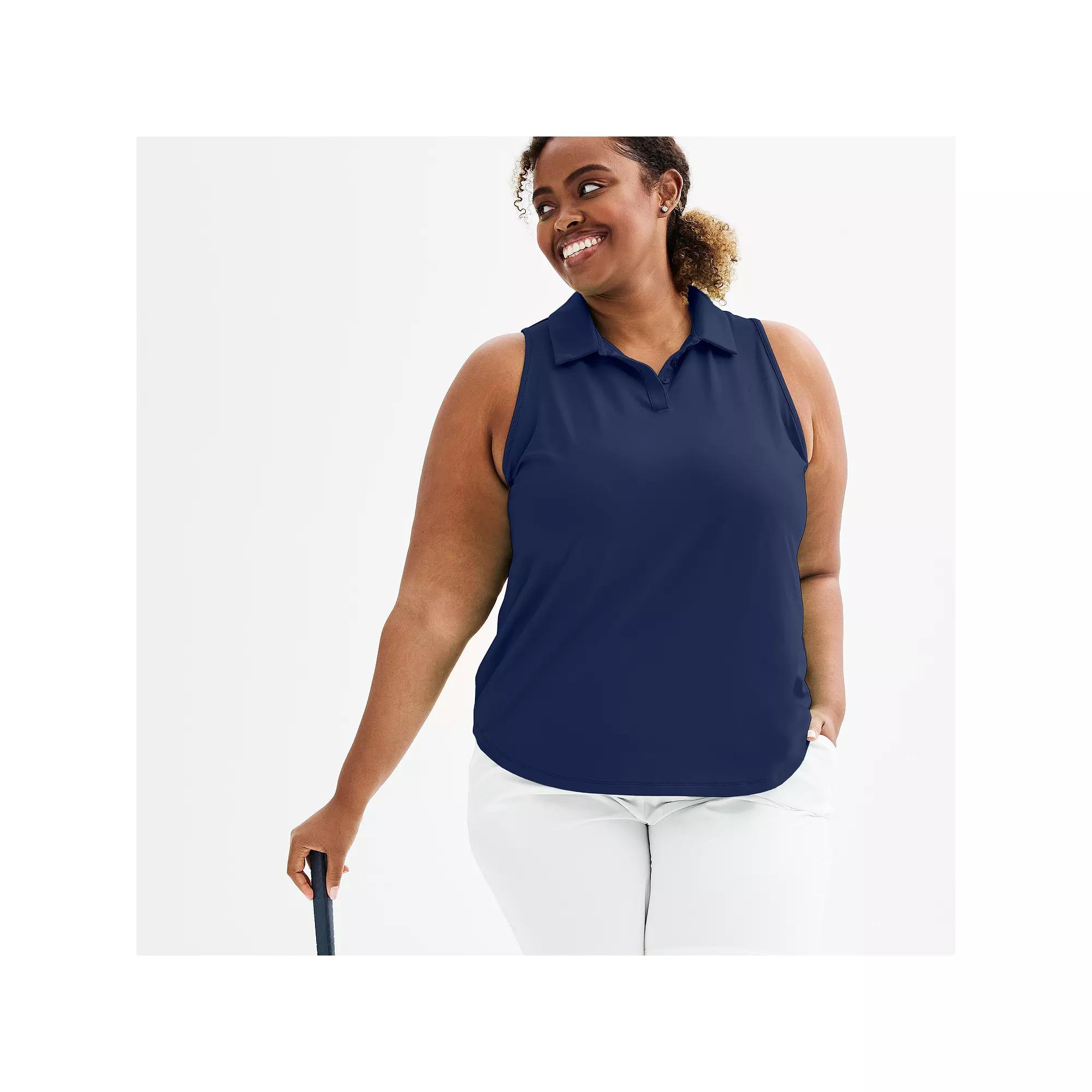 Plus Size Tek Gear® Curved Hem Golf Tank Top, Women's, Size: 4XL, Blue Romance Product Image