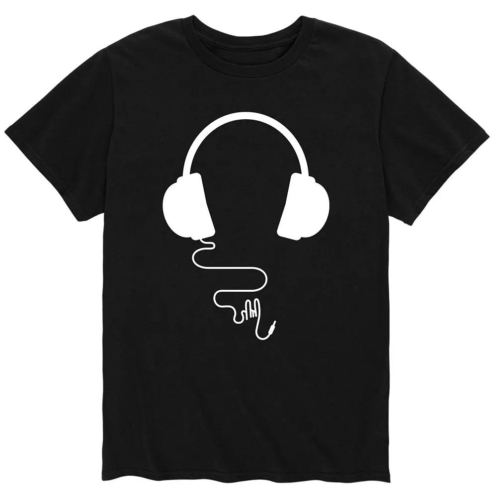 Men's Over Ear Headphones Tee,  Product Image