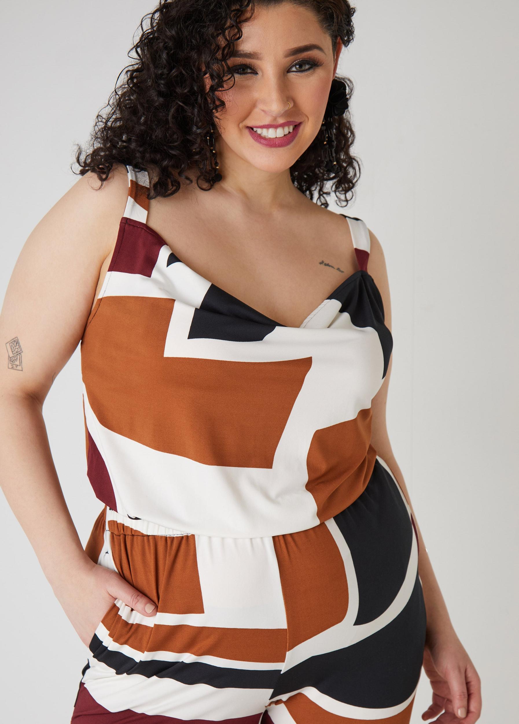 Geo Print Catsuit Product Image