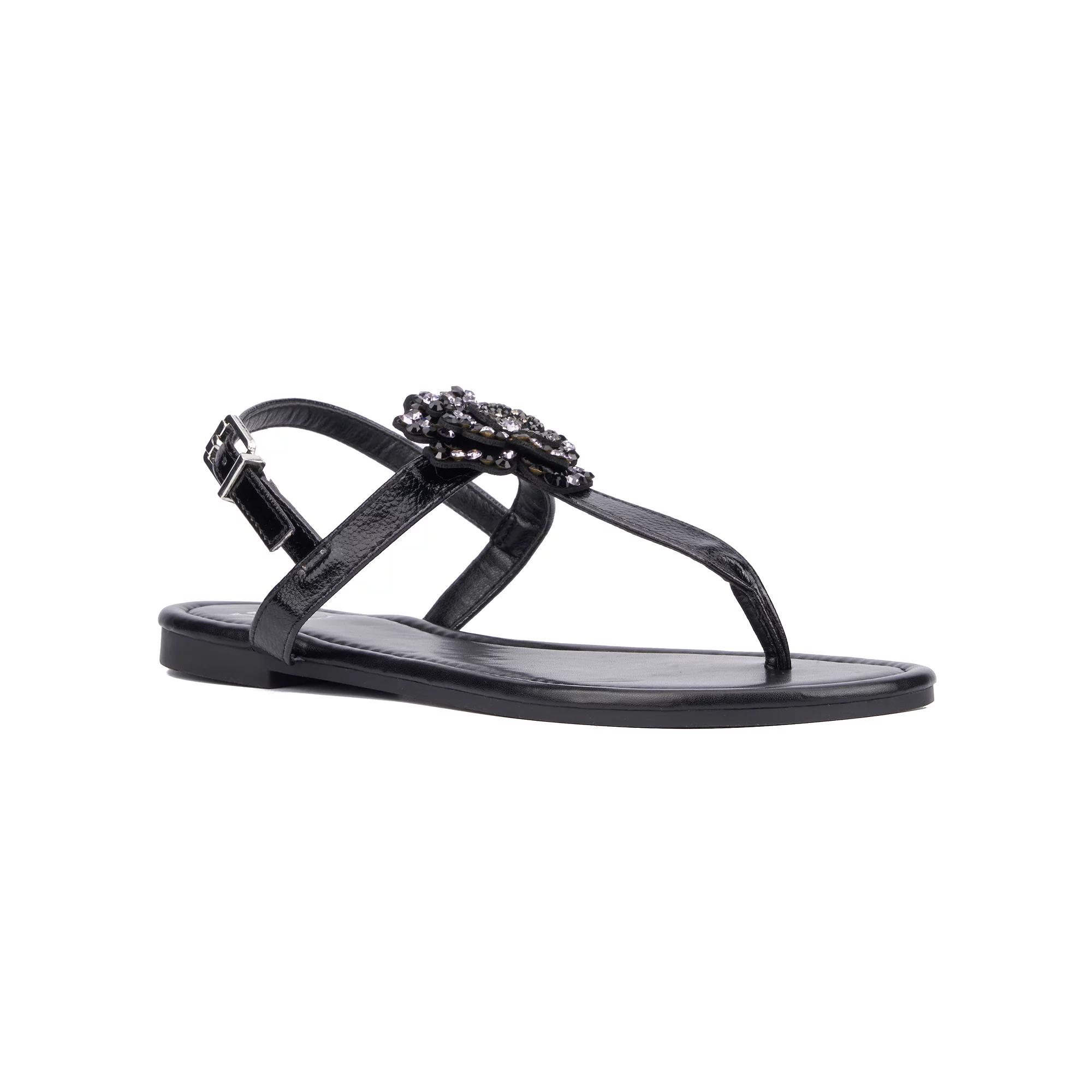 New York & Company® Ailis Women's T-Strap Sandals, Size: 8, Black Product Image