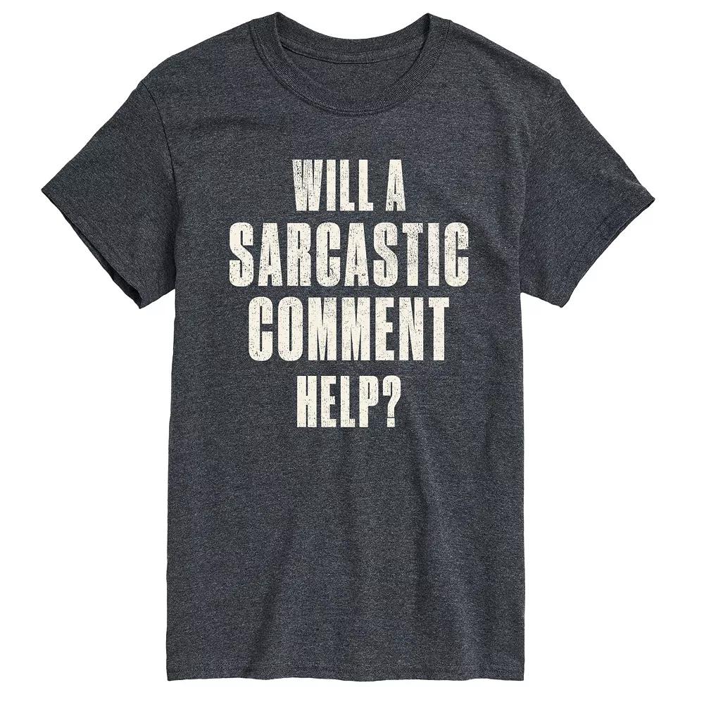Big & Tall Sarcastic Comment Help Graphic Tee, Men's,  Product Image