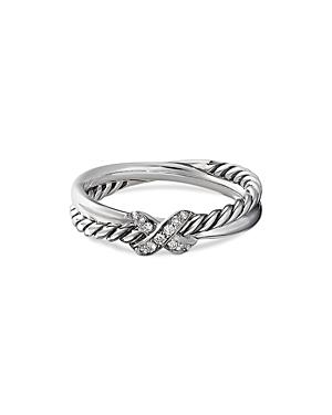 Womens Petite X Ring in Sterling Silver Product Image