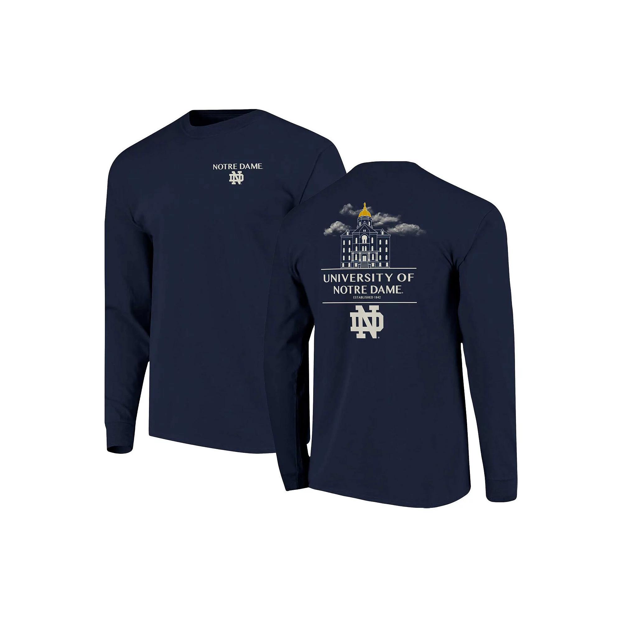 Men's Navy Notre Dame Fighting Irish Comfort Colors Campus Nights Long Sleeve T-Shirt, Size: 3XL, Blue Product Image