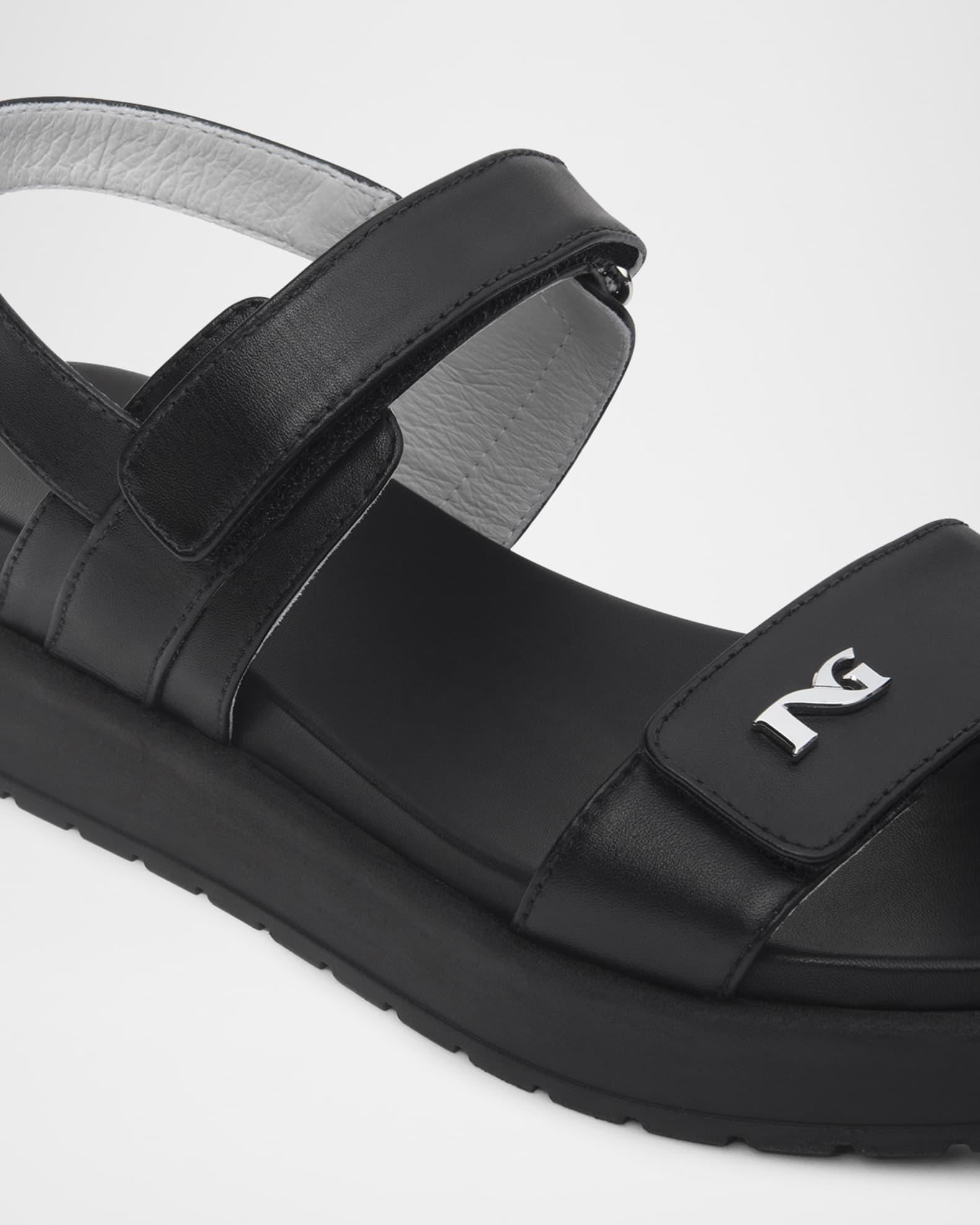 Leather Double-Grip Flatform Sandals Product Image