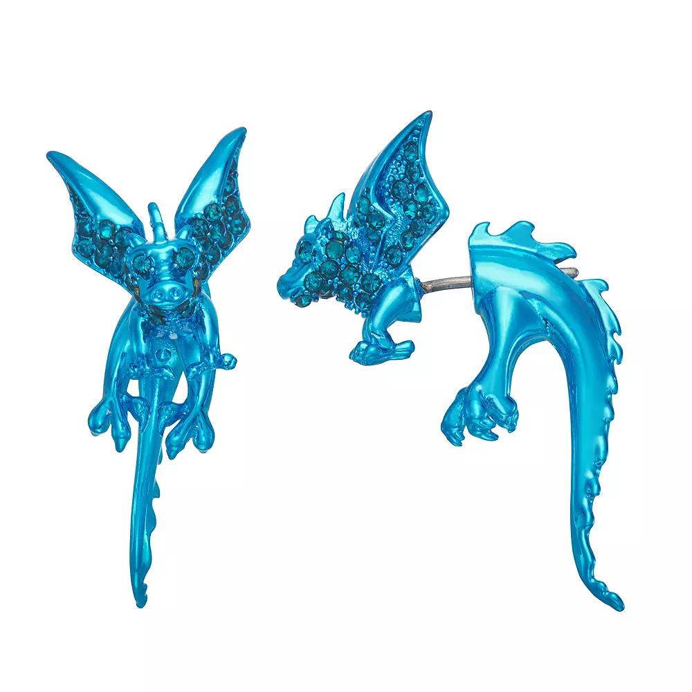 Simply Vera Vera Wang Dragon Front-Back Earrings, Women's, Blue Product Image