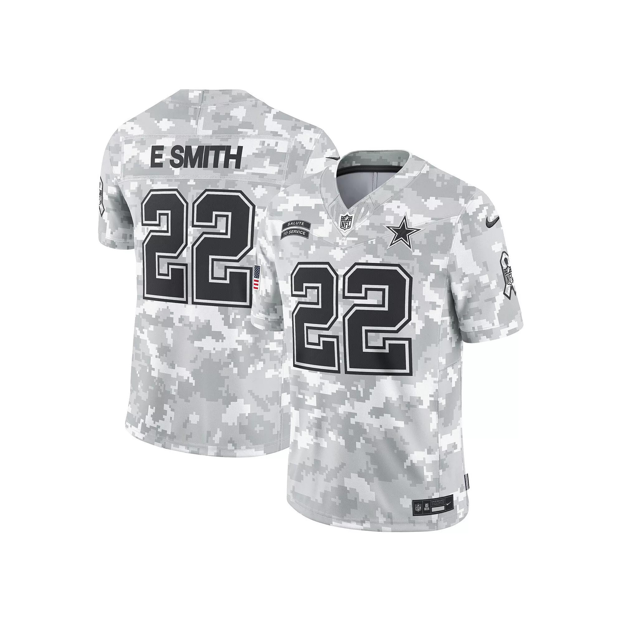 Men's Nike Emmitt Smith Arctic Camo Dallas Cowboys 2024 Salute to Service Retired Player Limited Jersey, Size: Medium, Team Product Image