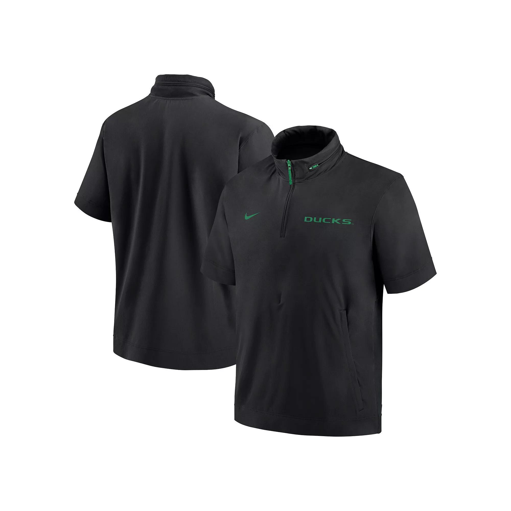 Seattle Seahawks Sideline Coach Nike Mens NFL 1/2-Zip Short-Sleeve Hooded Jacket | 02EP044P78-3EW Product Image