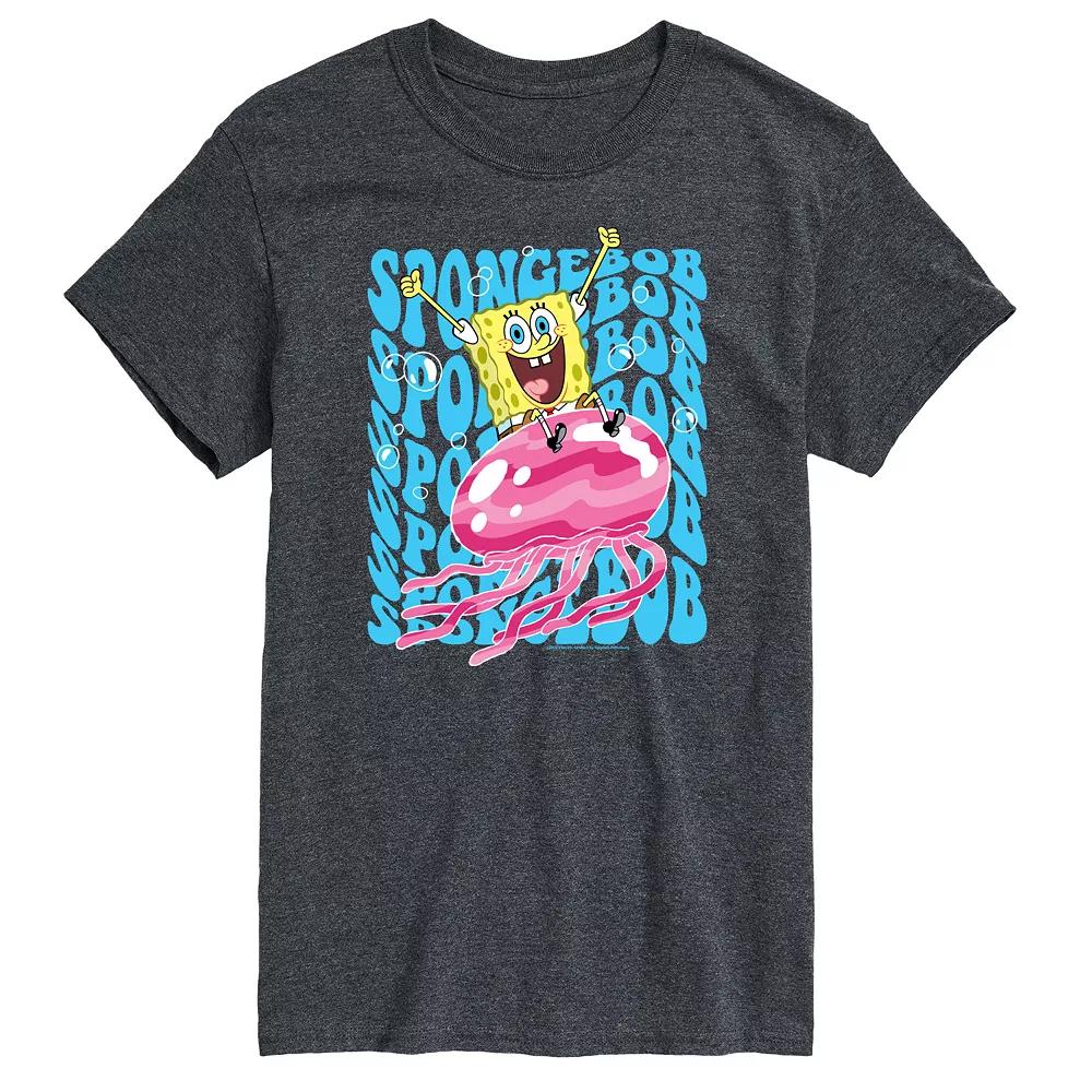 Big & Tall SpongeBob SquarePants Riding The Jellyfish Graphic Tee, Men's,  Product Image