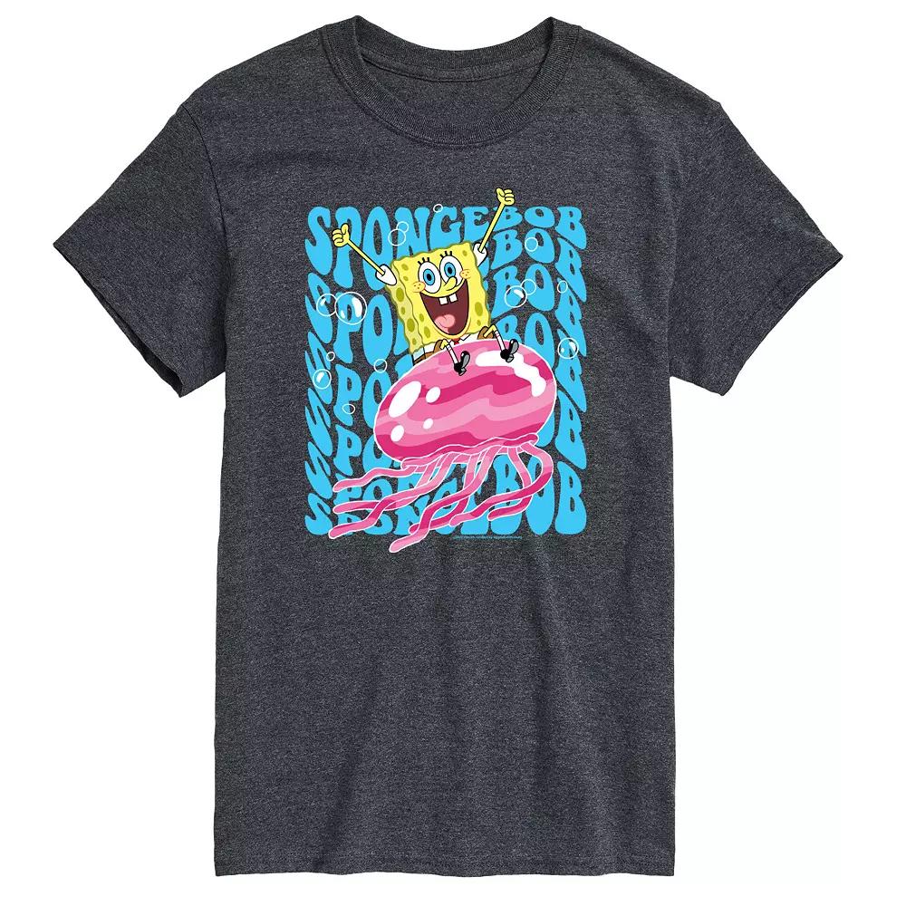 Big & Tall SpongeBob SquarePants Riding The Jellyfish Graphic Tee, Men's,  Product Image