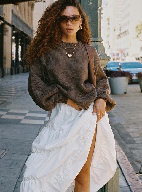 Garden Party Maxi Skirt White Product Image