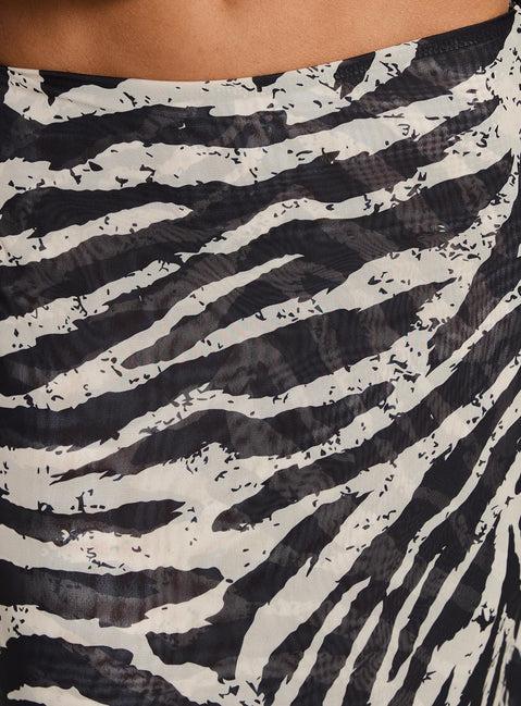 Eleganza Maxi Skirt Zebra Product Image