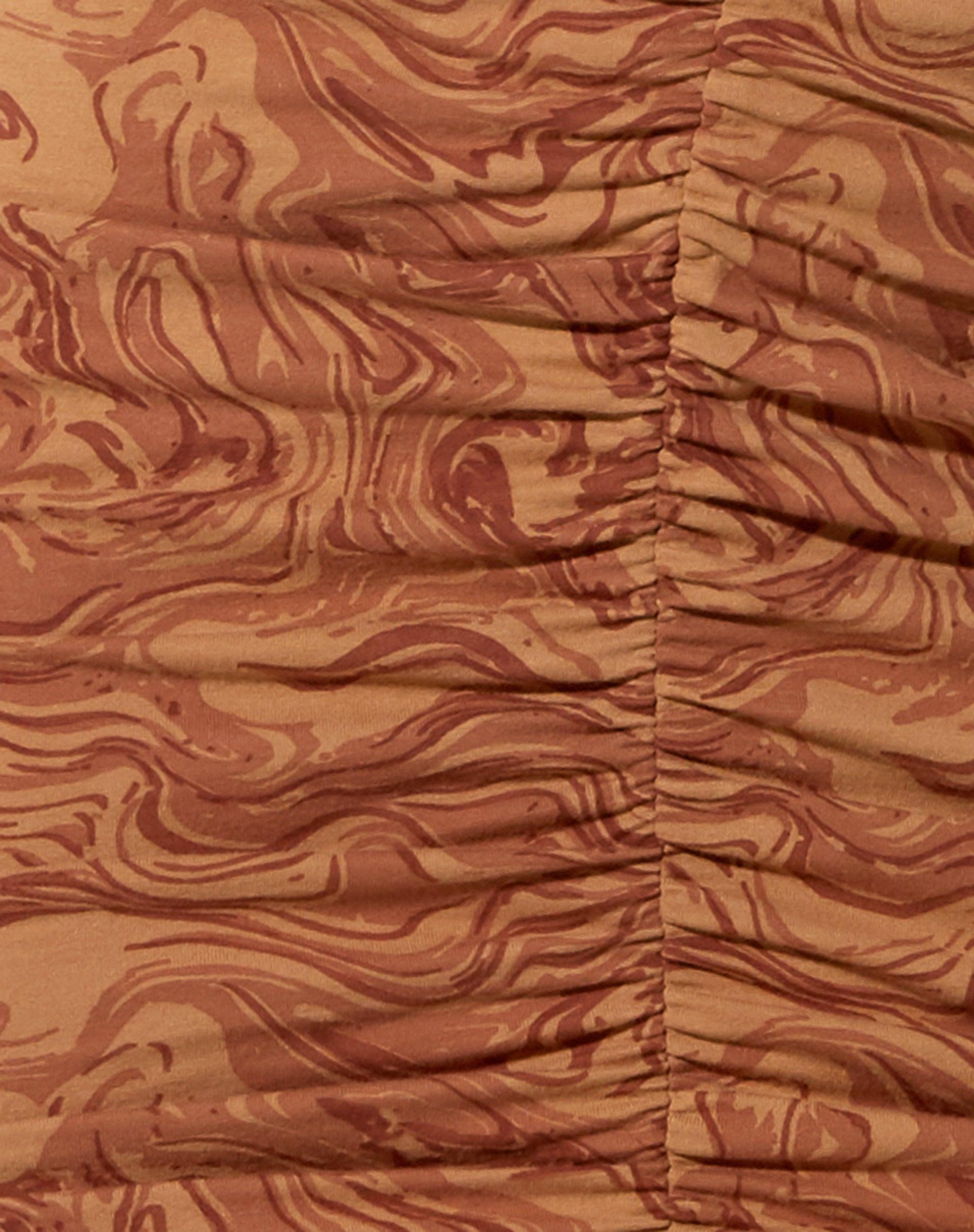Aeliran Mini Dress in Fluid Marbling Brown Product Image