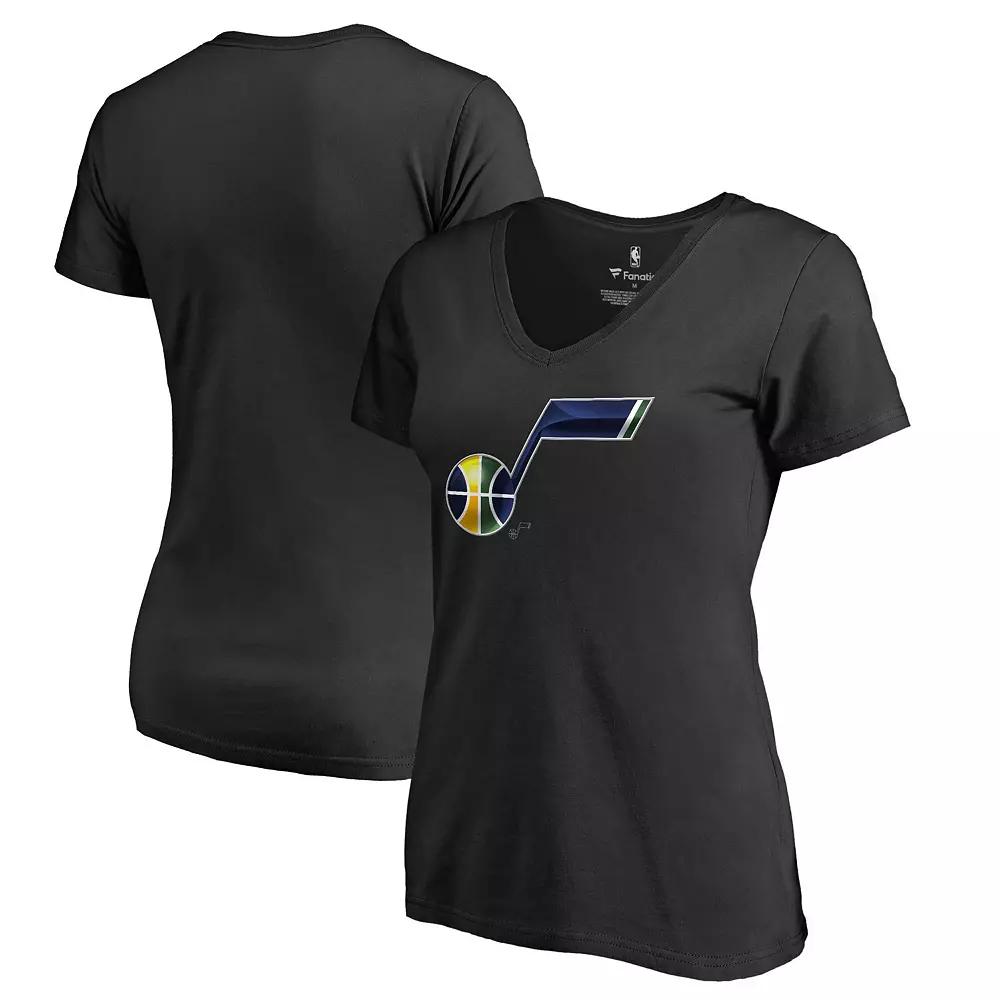 Women's Fanatics Branded Black Utah Jazz Midnight Mascot V-Neck T-Shirt,  Product Image
