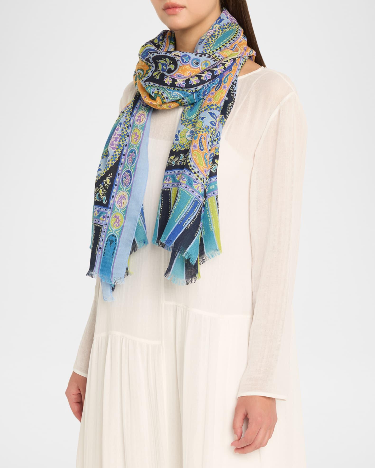 Paisley Wool-Silk Scarf Product Image