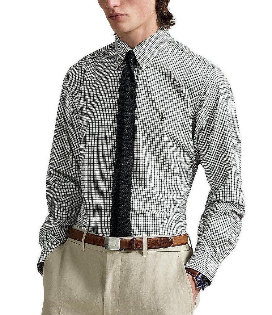 Polo Ralph Lauren Classic Fit Performance Stretch Twill Micro Check Long Sleeve Woven Shirt Product Image