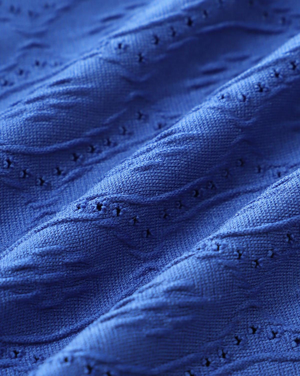 Blue Ruched Tie Tankini Swimsuit Product Image