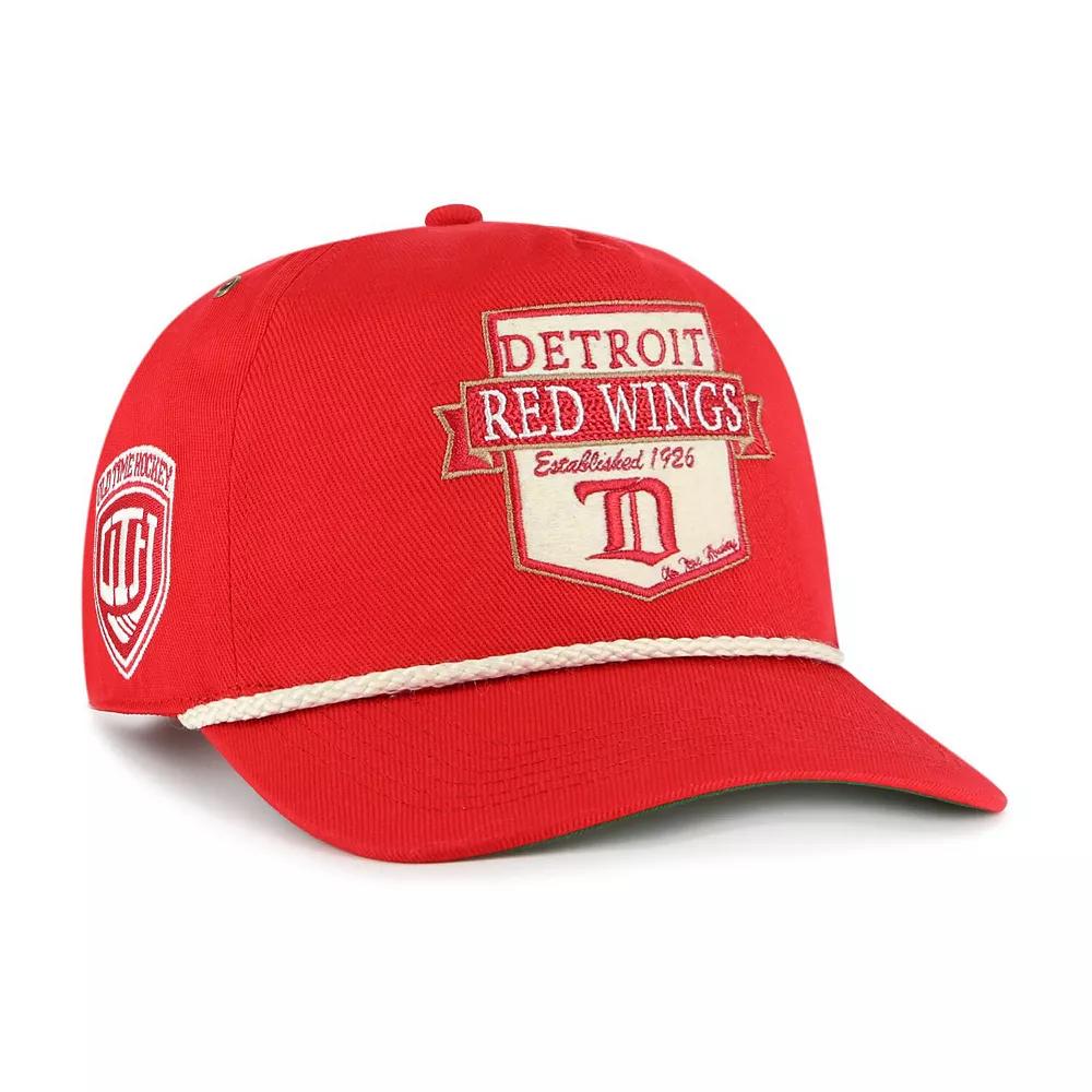 Men's '47  Red Detroit Red Wings Old Time Hockey Rafter Sure Shot Hitch Adjustable Hat Product Image
