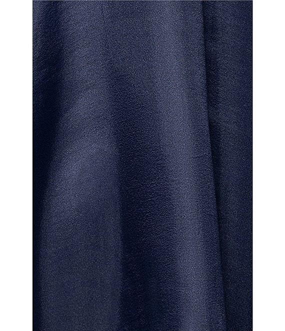 Betsy & Adam Organza Button Down Long Sleeve Gown Product Image