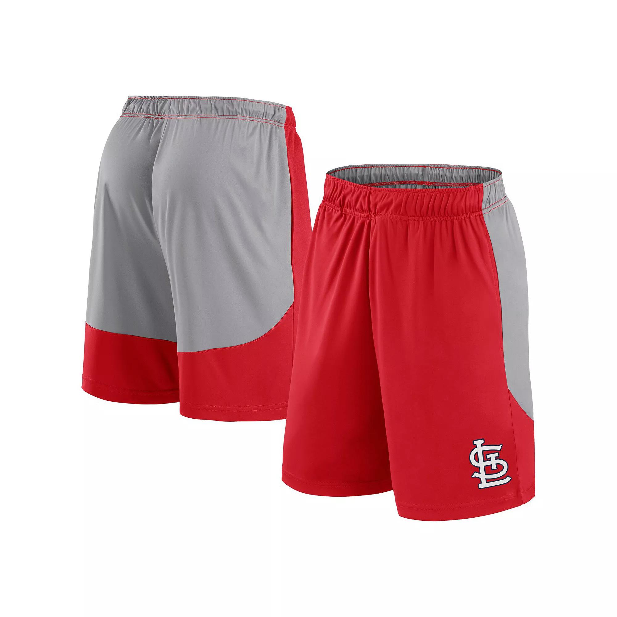 Men's Fanatics Red/Gray St. Louis Cardinals Go Hard Shorts, Size: 5XL Product Image