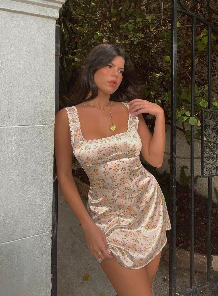 Berlin Satin Mini Dress White Product Image