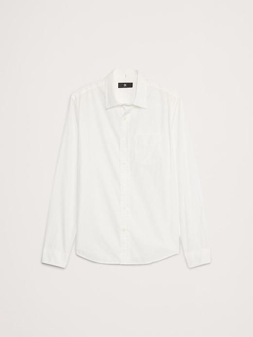 Standard-Fit Washed Cotton Poplin Shirt Product Image