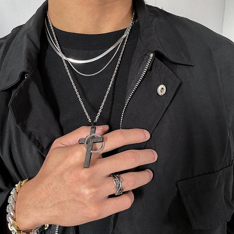 DOUBLE LAYER SNAKE CHAIN NECKLACE Product Image