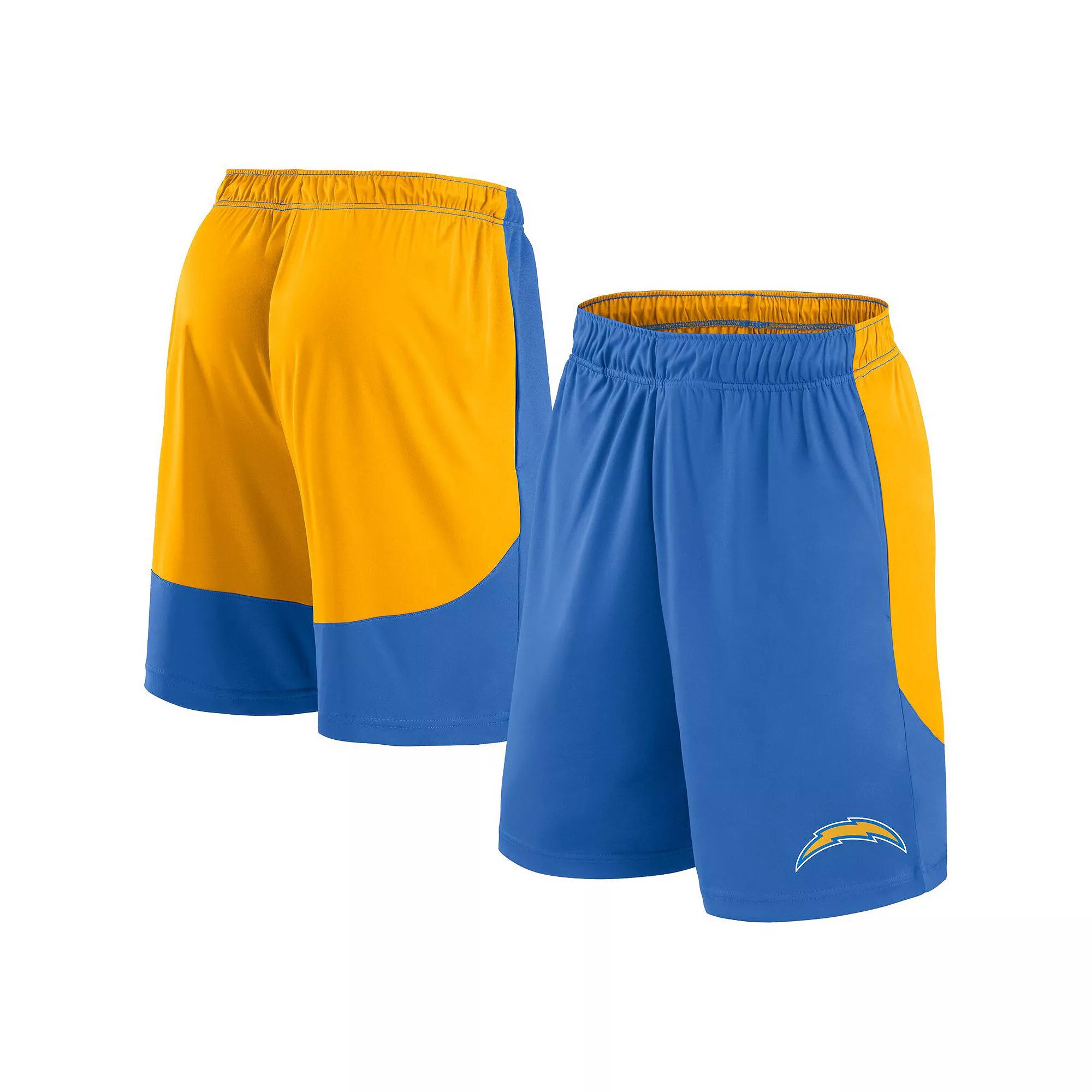 Men's Fanatics Powder Blue/Gold Los Angeles Chargers Go Hard Shorts, Size: 2XL, Light Product Image