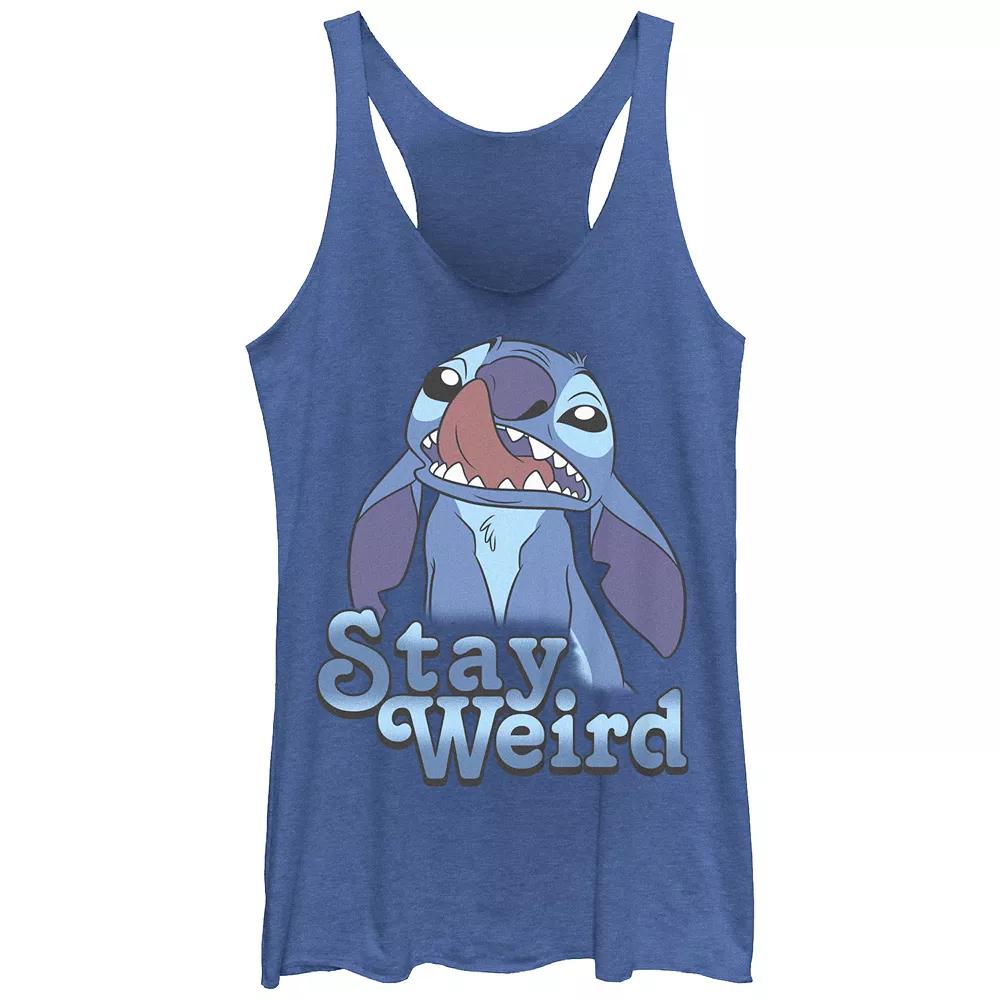 Disney's Lilo & Stitch Women's Stay Weird Stitch Tri-Blend Racerback Tank, Girl's,  Product Image