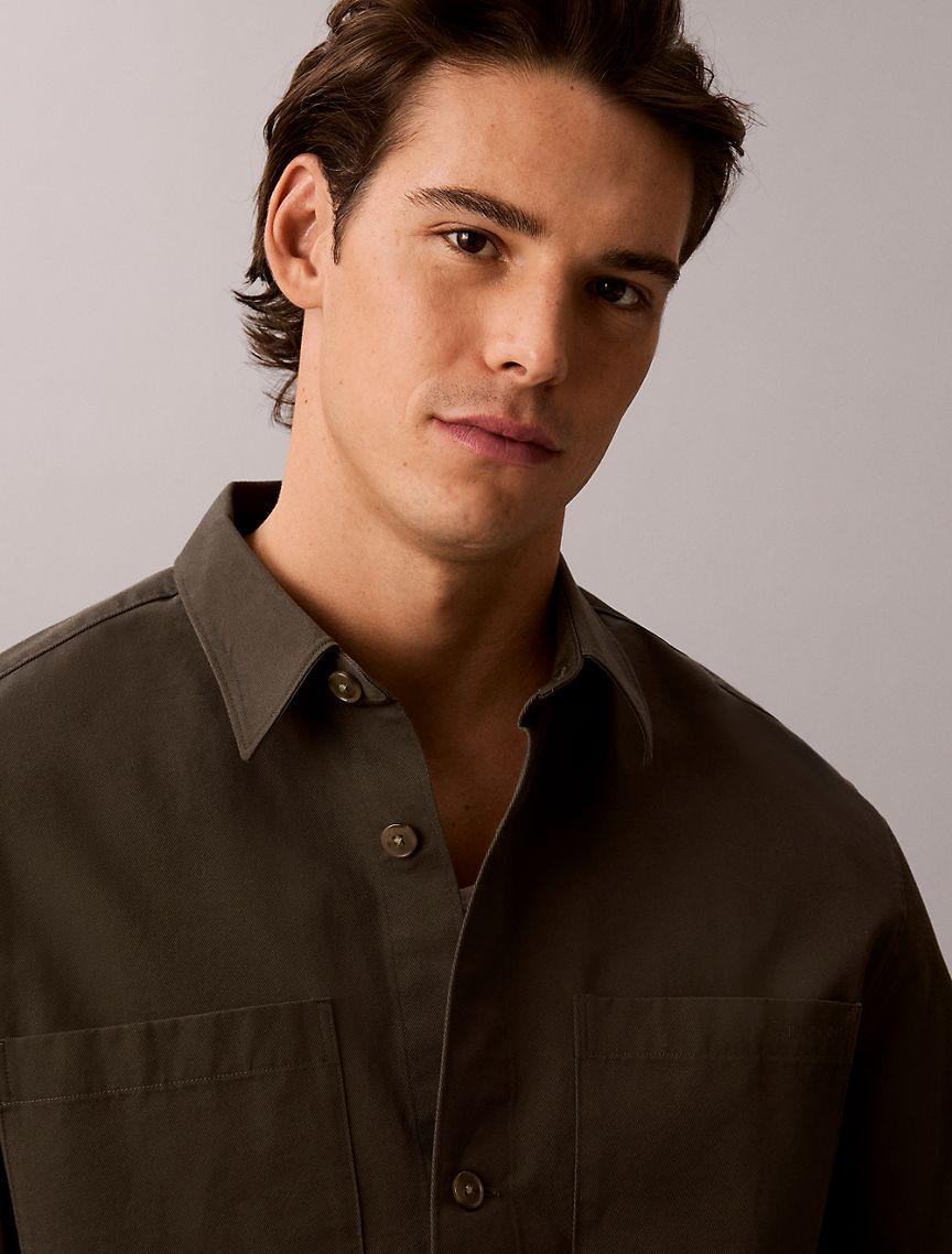 Garment Washed Twill Easy Overshirt Product Image