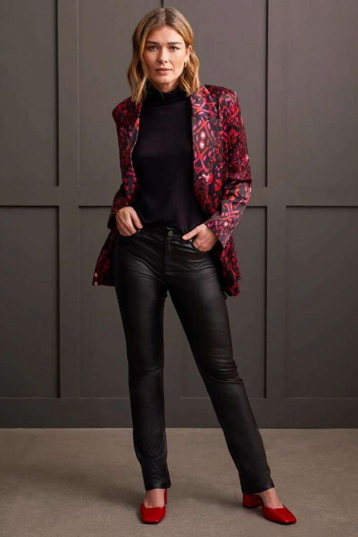 Coated Straight Leg 5 Pocket Pants Product Image