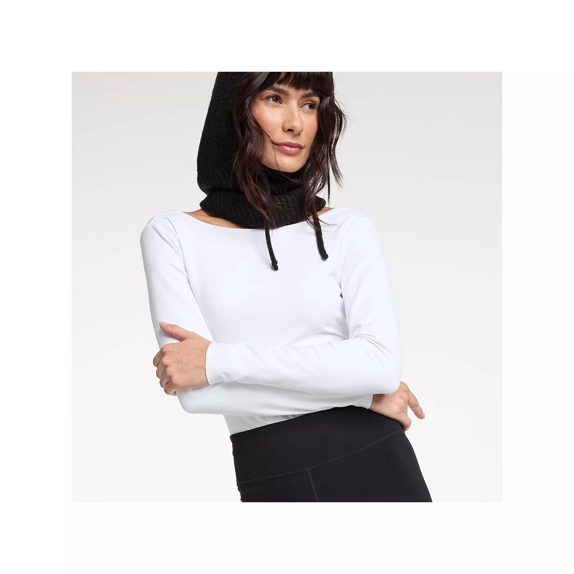 Women's FLX Affirmation Long Sleeve Crewneck Bodysuit, Size: XXL, Modern White Product Image