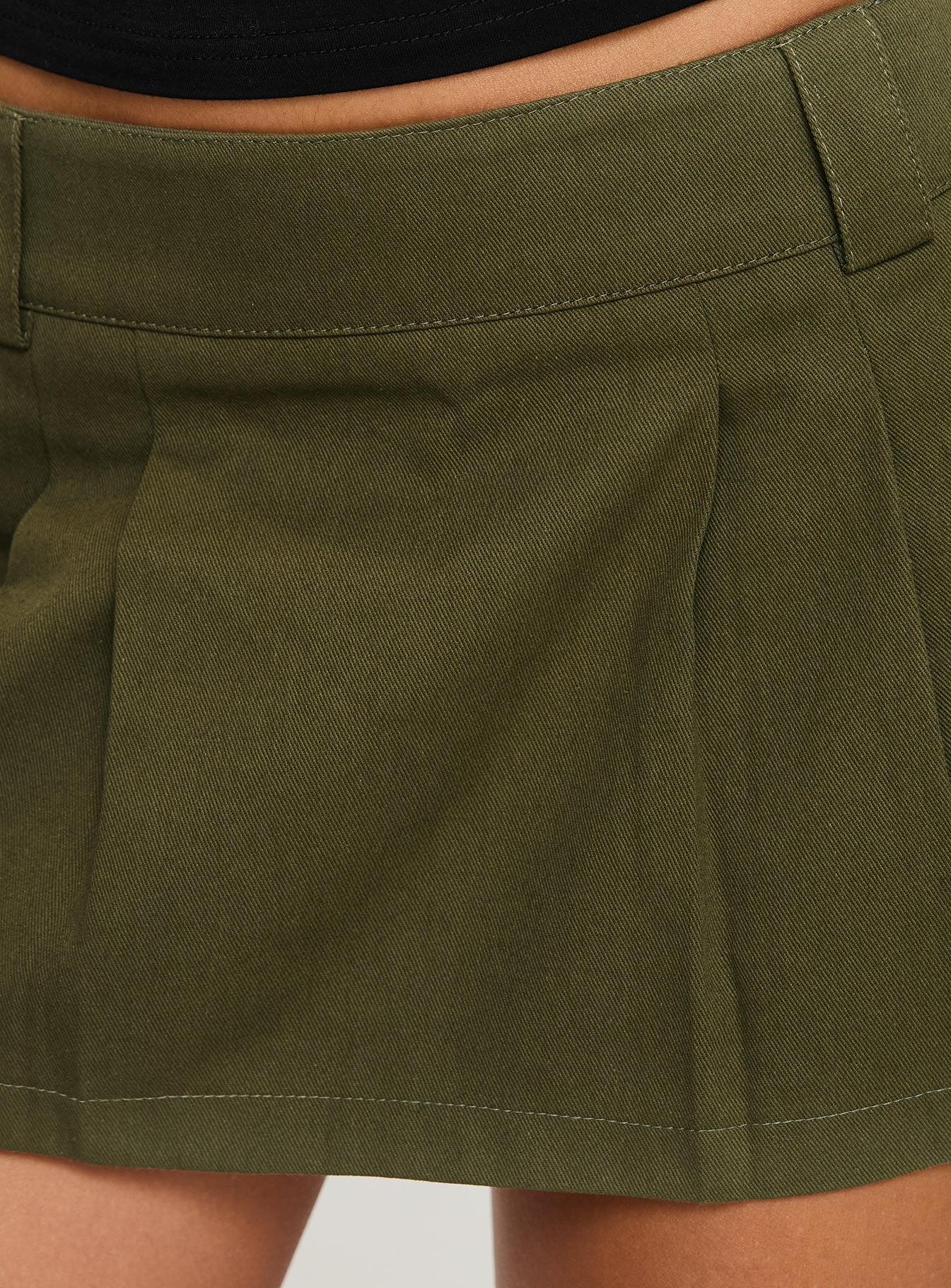 Leon Cargo Mini Skirt Olive Product Image